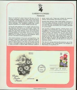 1996 Garden Flowers 'Anemone' 1ST Day Issue - Picture 1 of 1