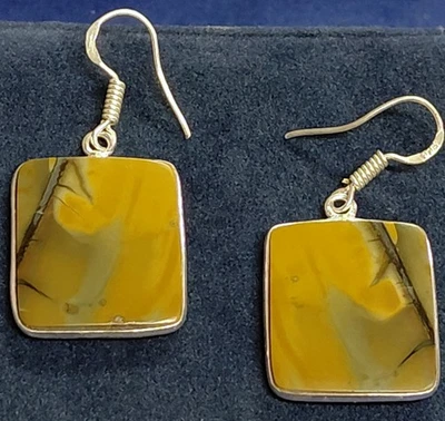 Brincos de jaspe Cheery Creek 1 pol. Quadrado - Imagem 1 de 4