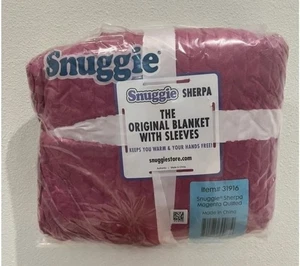 Snuggie Wearable Sherpa Blanket Pink Adults Size New in Packaging TV Blanket - Picture 1 of 2