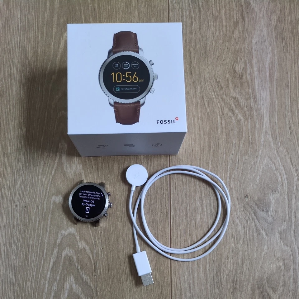Fossil Q Explorist Herren Hybrid Smartwatch FTW4003 Edelstahl Leder - Bild 1 von 1