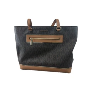 Michael Kors Brown MK Tote Bag with Gold Lightly Worn, in very good condition. - Picture 1 of 8