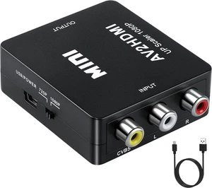 RCA to HDMI, Aolirot AV to HDMI Converter 1080P Mini RCA Composite CVBS Video... - Picture 1 of 7