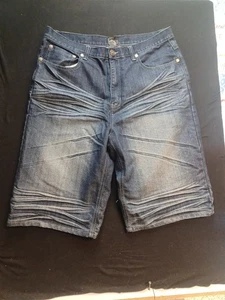 Raw Blue  Baggy Skate Denim Jeans Jorts Shorts W36  - Picture 1 of 5