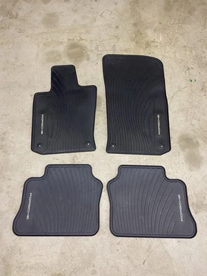 2010 - 2016 PORSCHE PANAMERA OEM Floor Mat-All-Weather BLACK RUBBER SET#1 — 第 1/4 张图片