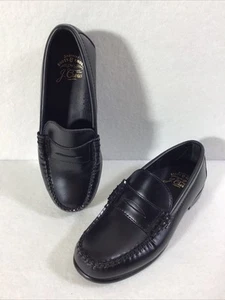 J Crew Jungen schwarze Penny Halbschuhe Größe ~ K2 neu ohne Etikett - Bild 1 von 13