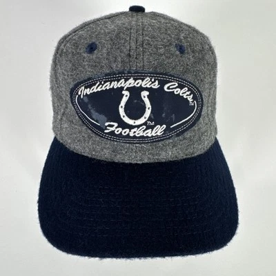 New Sports Specialties Indianapolis Colts Wool Script Snapback Hat 80s Vtg -READ - Image 1 of 4