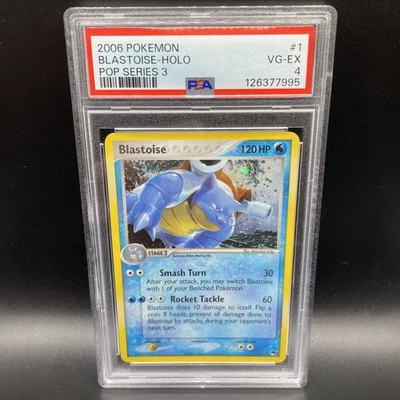 Pokémon Blastoise Pop Series 3 2006 Holo PSA 4 bajo POP Foto 1 de 2