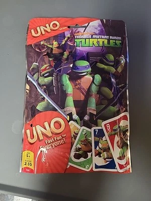 TEENAGE MUTANT NINJA TURTLES UNO Card Game New Sealed In Plastic Rare - Image 1 of 2
