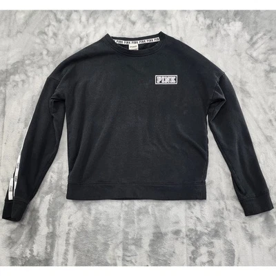 ROSA Victoria's Secret Cuello Redondo Brazo Rayas Sudadera Talla XS Negro Blanco  Foto 1 de 4