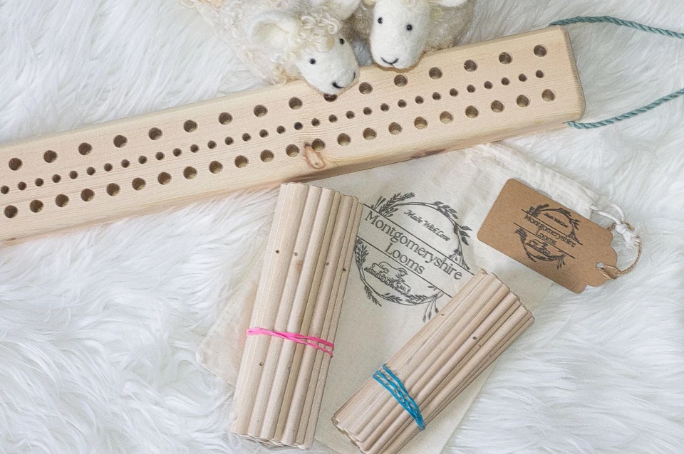 Telar de clavija 3 filas tejido lana polar, alfombra, estera, cama para mascotas, cojín de asiento hecho a mano 60 cm Foto 1 de 4