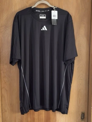 Adidas Мужская черная утилита коротким рукавом футболка футболка Джерси черный размер 3XL новый с Ярлыками - Изображение 1 из 3