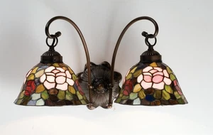 Meyda Tiffany 18709 Rosebush 18"W 2 Light Double Sconce - MultiColor - Picture 1 of 1