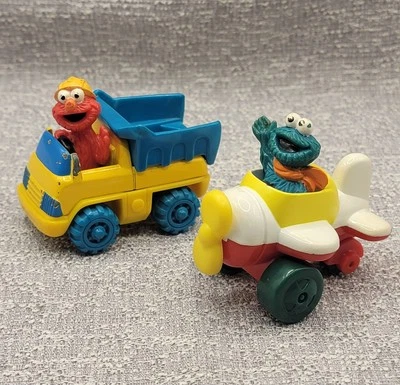 Vintage 1997 Tyco Matchbox Sesame Street Die Cast Car Lot - Elmo Cookie Monster - Imagem 1 de 4