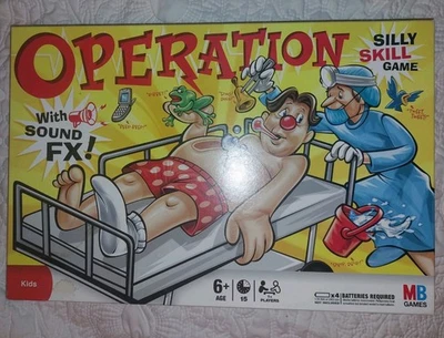 Operation Silly Skill Game with Sound FX by Hasbro - (6yrs+) ~ Complete - Image 1 of 4