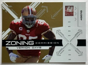 Vernon Davis 2010 Donruss Elite Zoning Commission Gold/999 San Francisco 49ers - Imagen 1 de 3