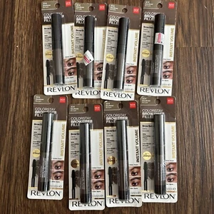 Lot Of EIGHT REVLON BROW FIBER FILLER WATERPROOF & SMUDGEPROOF 304 GRAY BROWN - Picture 1 of 3