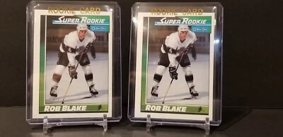 2 Lot 1991-92 O-Pee-Chee Super Rookie RC Rob Blake #6 Los Angeles Kings HOF - Image 1 of 4