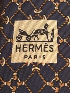 HERMES 738 FA Black asymmetrical Pattern MINOR STAIN No Tags - Picture 1 of 6