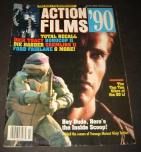 Action Films '90 Magazine Fall 1990 Teenage Mutant Ninja Turtles VTG HTF RARE - Picture 1 of 14