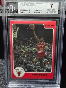 1986 Star Michael Jordan Pro Stats MICHAEL JORDAN #4 BGS 7 - Picture 1 of 2