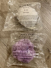 Mary Kay Body Sponge Purple White Netted New Sealed Lot of 2 