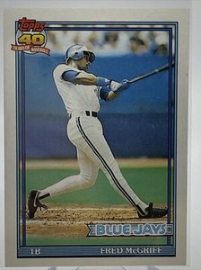 1991 Topps Fred McGriff Baseball Card #140 Nm-Mint FREE SHIPPING