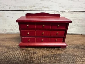 Doll House Dresser ~ Wood ~ Mahogany Finish 1:12 - Picture 1 of 3