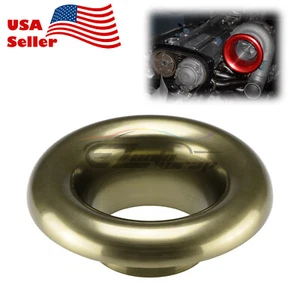 3" Bronze Short Ram Cold Air Intake Turbo Horn Aluminum Velocity Stack Adapter - Foto 1 di 7