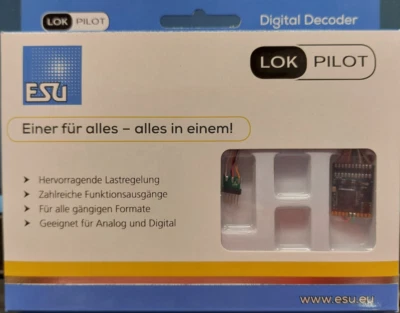 ESU 59626 LokPilot 5 Decoder DCC, 6-Pin NEM651,  H0, NEU - Bild 1 von 3