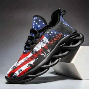 Patriotic MAGA Veteran's Chunky Sneakers - Military Theme Size 9.5 US EU 42 NIB - Picture 1 of 8