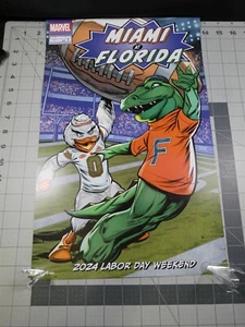 2024 Disney D23 ESPN Marvel SEC Football ABC Poster Miami vs Florida Gators - Picture 1 of 1