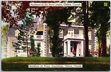 VINTAGE POSTCARD RESIDENCE OF THE PAPAL LEGATE AT OTTAWA CANADA 1940s