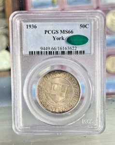 1936 PCGS MS66 York 50c With CAC Sticker - Picture 1 of 2