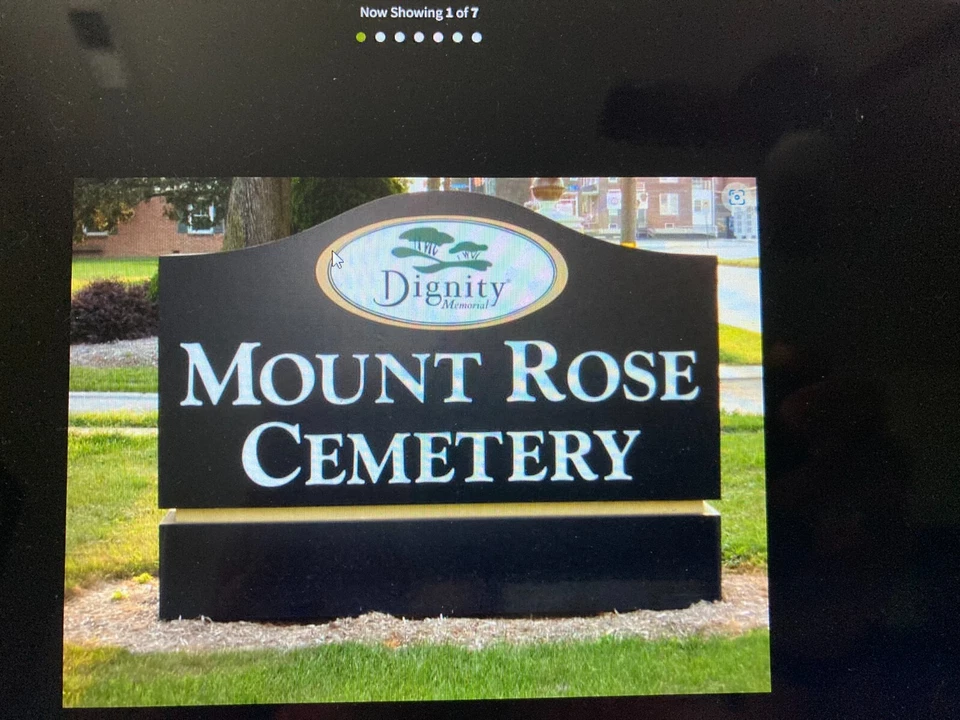 5 parcelas de cementerio en venta en la sección Mount Rose Cemetery York Pa Graceland Foto 1 de 1