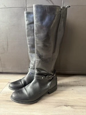 Clarks Black Leather Knee High Boots Size US 10 - Image 1 of 4