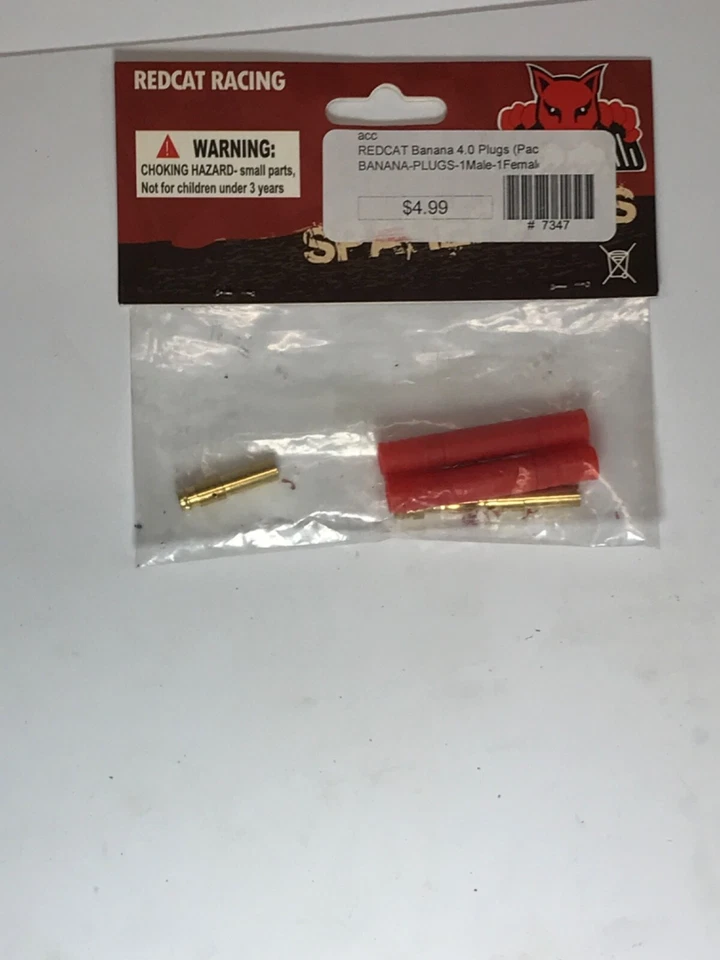 RC Redcat Banana 4.0 Plugs PAC Banana Plugs 1 Male and 1 Female from Mid America - Image 1 of 1