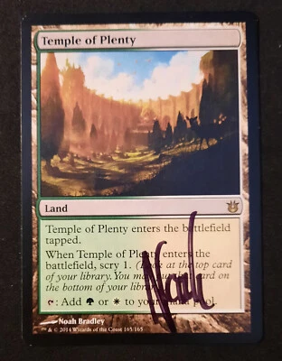 MTG Temple of Plenty-Artist Signed (Noah Bradley) - Born of the Gods #165 - Image 1 of 3