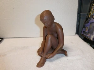 Goldscheider Figur , Sandalenbinderin A.Prischl 1940 weibl. Akt - 24651 - Bild 1 von 13
