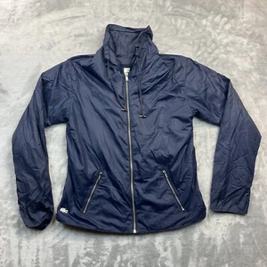 Lacoste Sport Windbreaker Women Size 40 Medium Blue Full Zip Up Lightweight - Picture 1 of 9