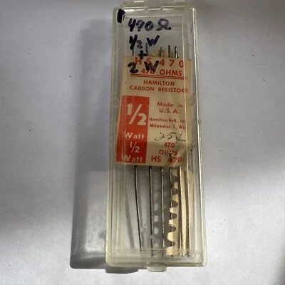 Резисторы Hamilton Hall 470 Ом 2 Вт и 1/2 Вт - Изображение 1 из 3