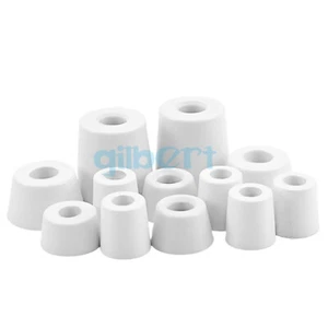 (4) White Rubber Machine Foot Pad With Washer Non-slip Chassis Conical Protect - Picture 1 of 29