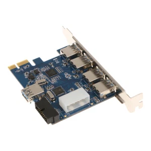 PCI-E to USB 3.0 4-Port Expansion Card with 19pin for Desktops - Picture 1 of 9