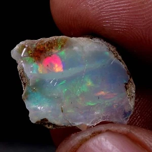 07.90Ct Original AAA+ Ethiopian "Play-Of-Color" Fire Opal Rough Natural Gemstone - Picture 1 of 13