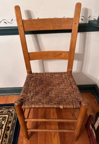 Antique Wood Chair Zoar Shaker Country Farmhouse Primitive Kitchen Cover