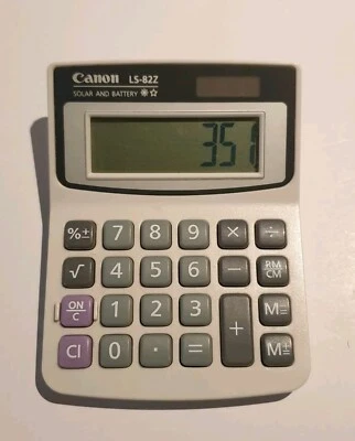 Canon LS-82Z Work Calculator Handheld LCD Minidesk 8 Digit Compact Size Portable - Image 1 of 4