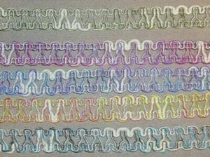 5 yds. WOVEN CURVA RIBBON 1/2" wide (choice of 5 colors) - Picture 1 of 6