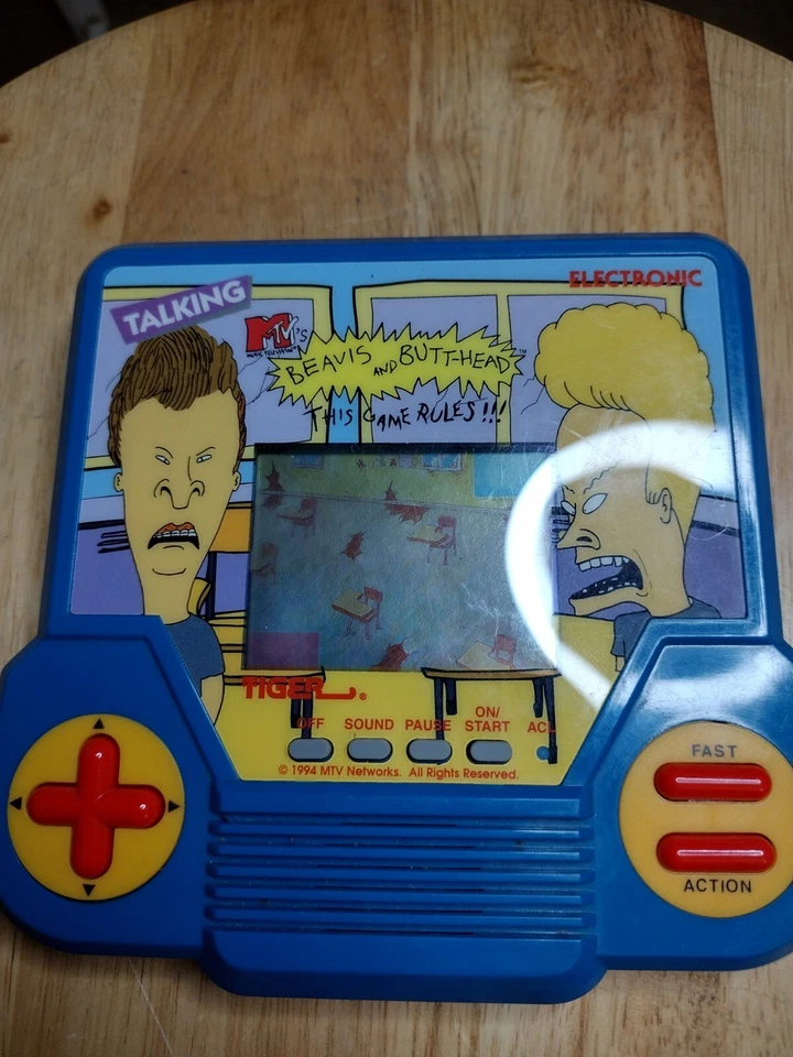 MTV Beavis and Butthead 1994 Tiger Electronics Handheld LCD Game Tested & Works - Image 1 of 4