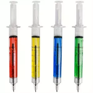4 KUGELSCHREIBER SPRITZEN ⭐️ Zauberstift Bunte Spritze Gag Kinderkuli Mitgebsel - Bild 1 von 6
