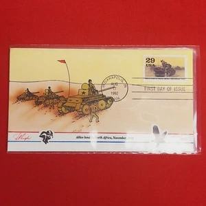 First Day Issue Allies Land North Africa Nov 1942 Stamp Cache Envelope Enclosure - Picture 1 of 7