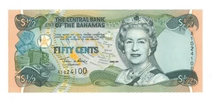 BAHAMAS Fifty Cents (Half Dollar) 2001 UNC Banknote - Picture 1 of 2